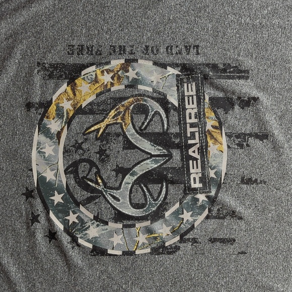 Lot of 2 Realtree/Athletic Works Graphic Crew Neck SS T-Shirts LARGE Gray - Picture 9 of 13